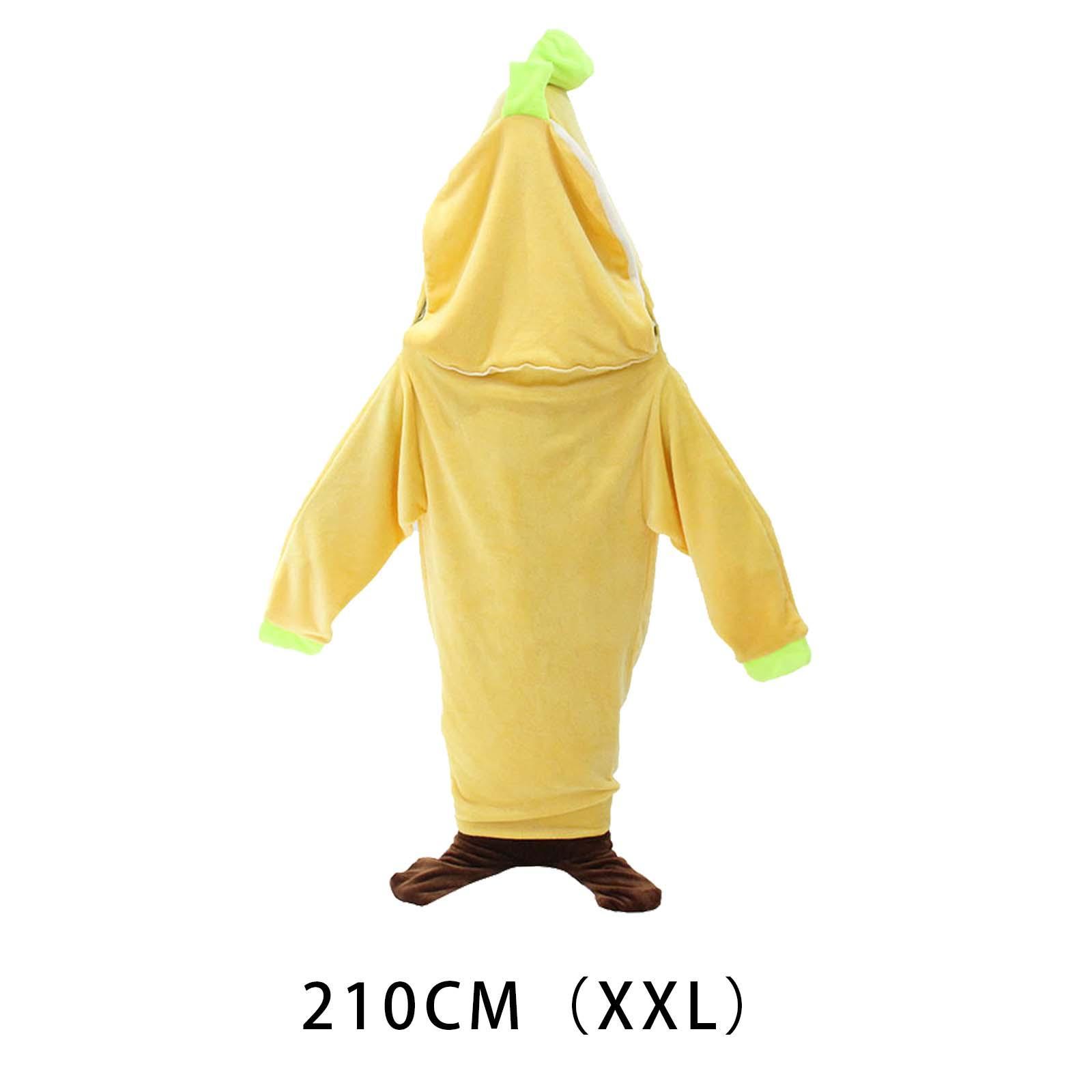 Wearable Banana Blanket Hooded Blanket Jumpsuit Halloween Fruit Sleeping Bag