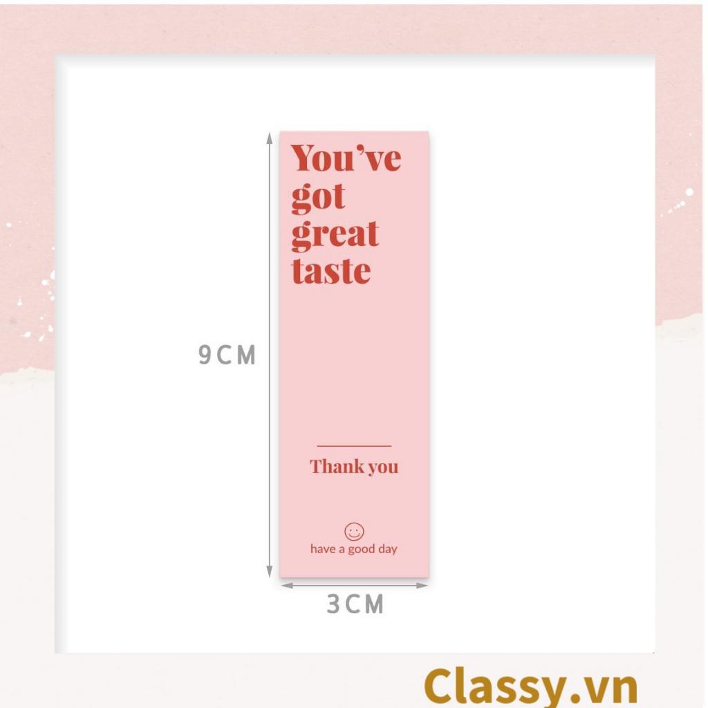 50 Nhãn dán hộp sticker 3*9cm giấy C bóng họa tiết vintage dùng để trang trí, niêm phong Q1704