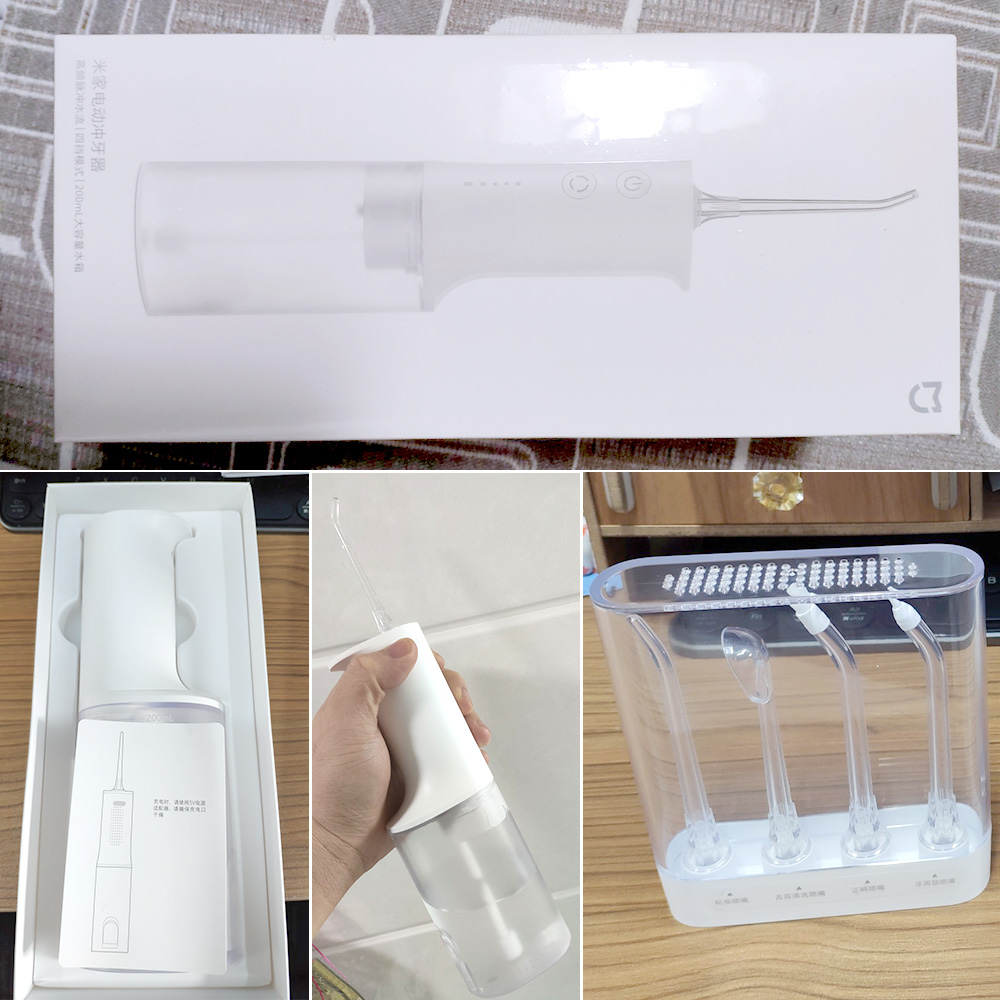 Tăm nước Xiaomi Sothing MEO701 dung lượng pin 2200mAh, 4 chế độ làm sạch, 4 đầu vòi làm sạch răng- Hàng chính hãng