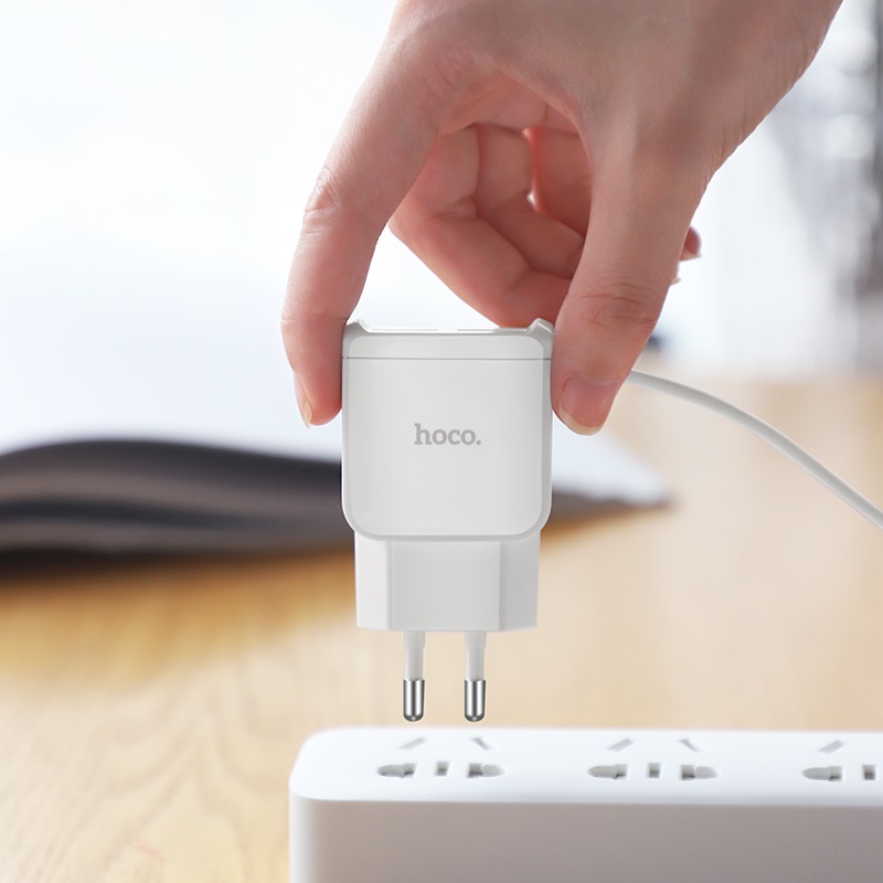 Bộ củ cáp sạc Hoco C59  2 cổng USB Lighning cho Iphone/Ipad - Hàng chính hãng