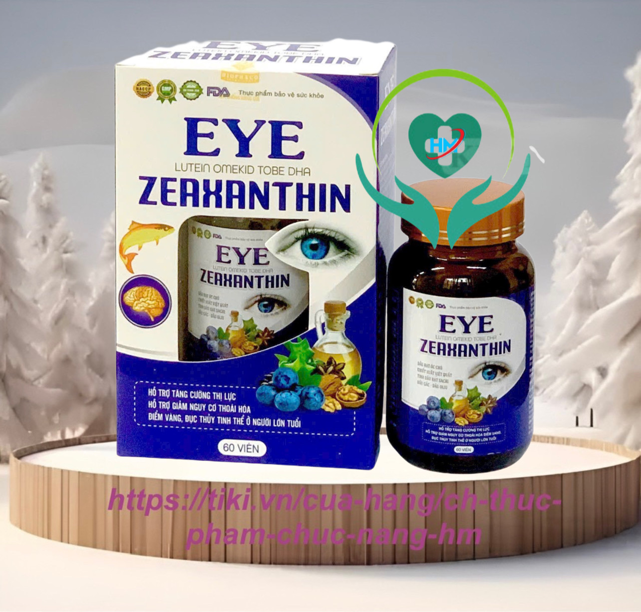 Viên uống bổ mắt EYE ZEAXANTHIN, hộp 60 viên, giúp tăng cường thị lực