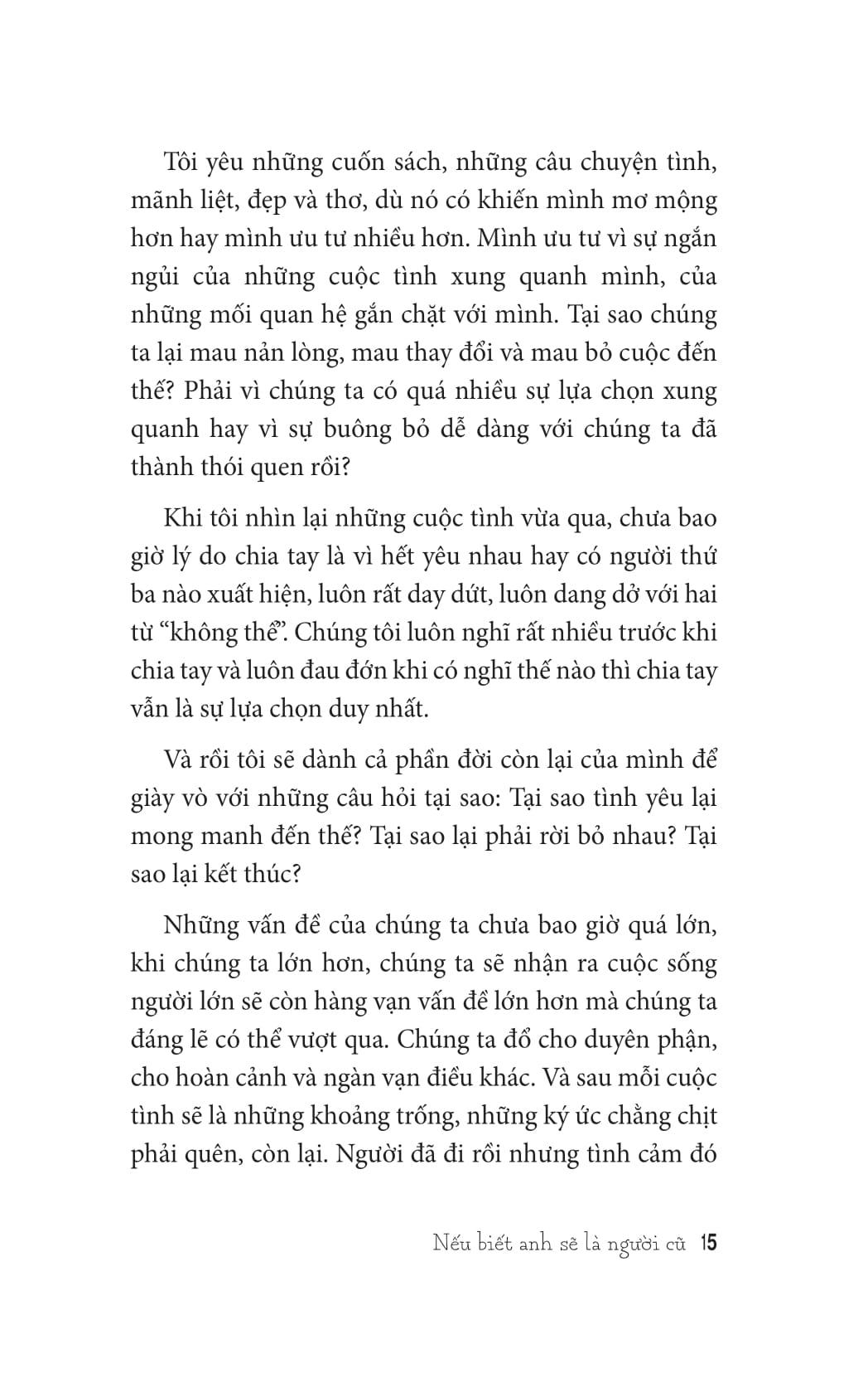Nếu Biết Anh Sẽ Là Người Cũ