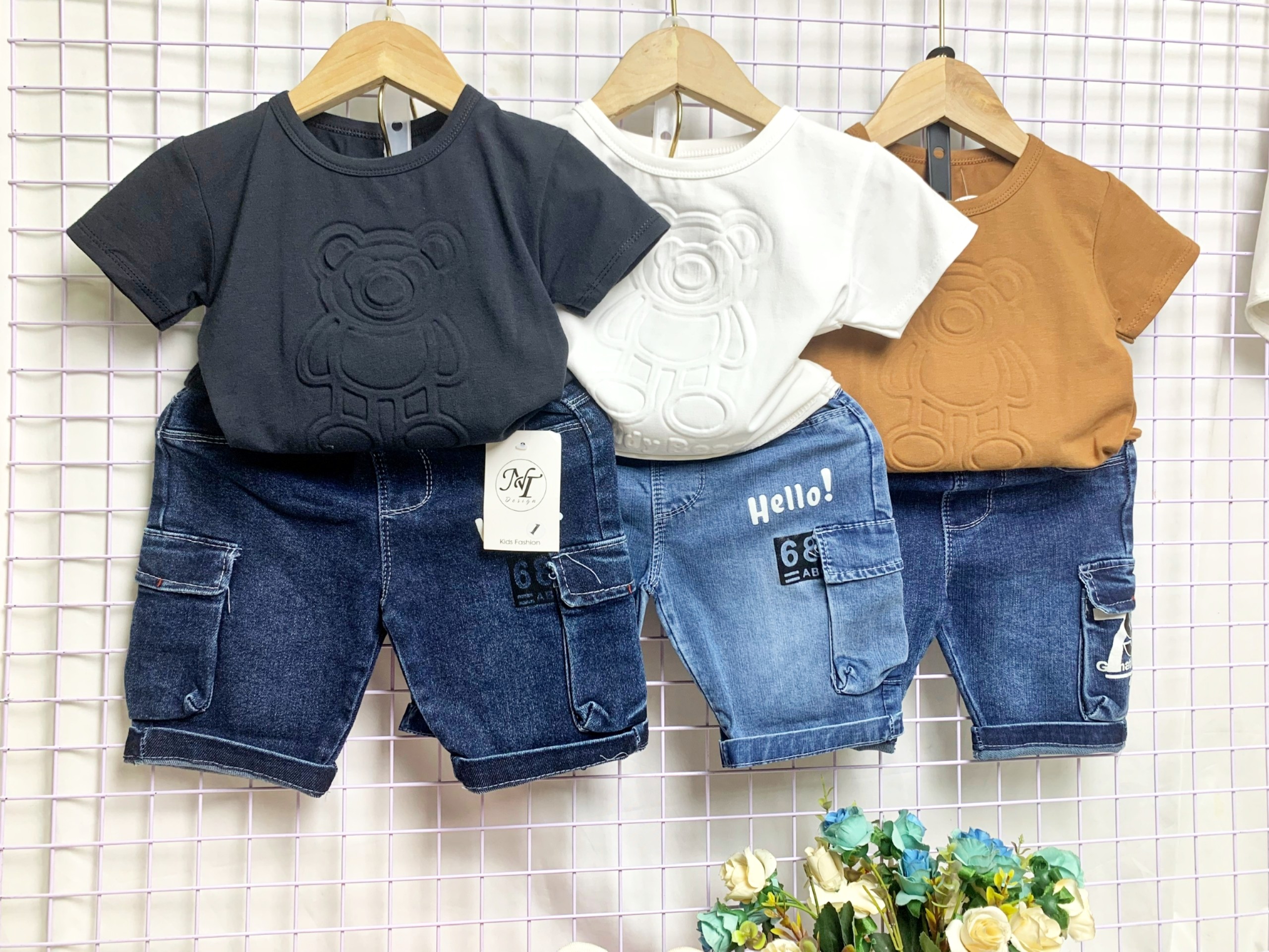 Set jean gấu túi hộp 7-17kg