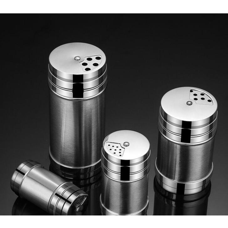 Hủ, Lọ Đựng Tăm, Tiêu INOX Nắp Xoay