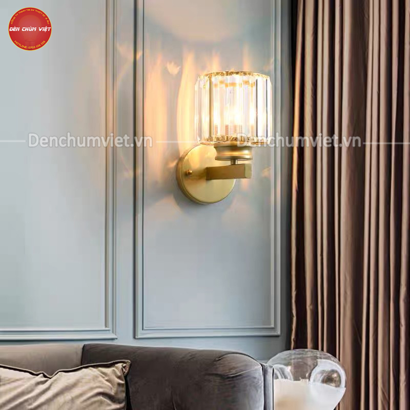 Đèn vách pha lê decor hiện đại
