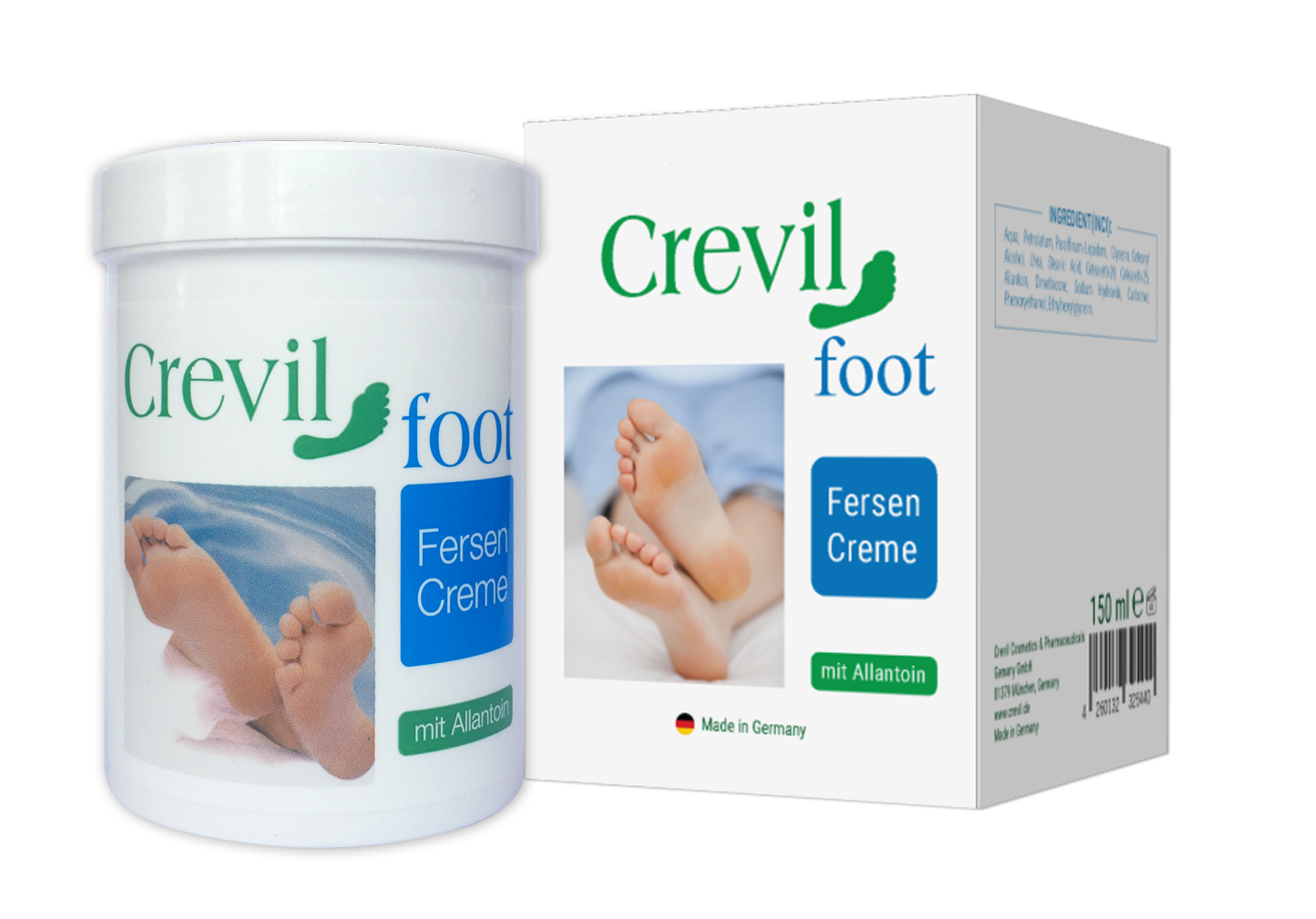 Crevil Foot Fersen Creme - Kem chống chai sần, khô nứt gót chân, bàn chân