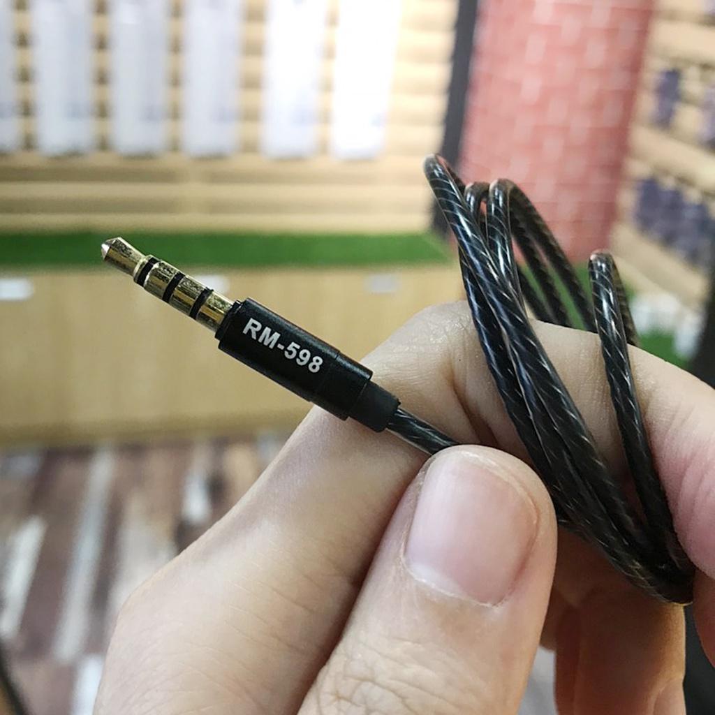 Tai nghe bass mạnh mẽ/Tai Nghe Gaming Remax RM-598 Có Dây Nhét Tai Chơi Game Chống Ồn Có Mic In Ear Cho Điện Thoại - Hàng Chính Hãng Remax