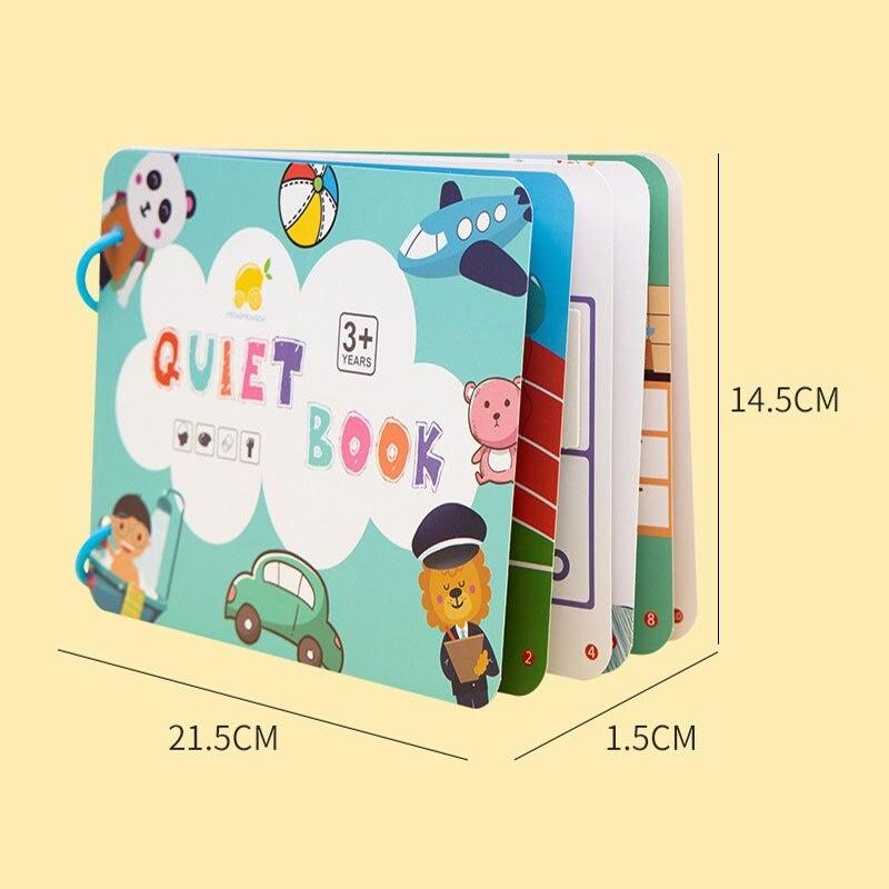 Học liệu Montessori Sách bóc dán QUIET BOOK nhiều chủ đề giúp bé thông minh, Đồ chơi giáo dục sớm