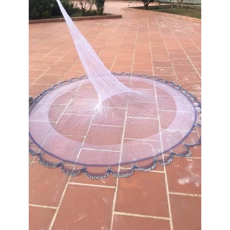 Chài Bắt Cá Nhập Khẩu Thái Lan Mắt Mau 2cm Chân Xích Chất Liệu Cước Cao Cấp Siêu Bền