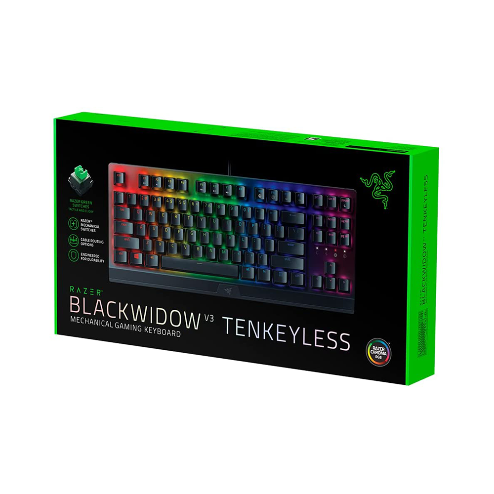 Bàn phím cơ Razer Blackwidow V3 Tenkeyless-Mechanical-US Layout-Yellow Switch - Hàng chính hãng