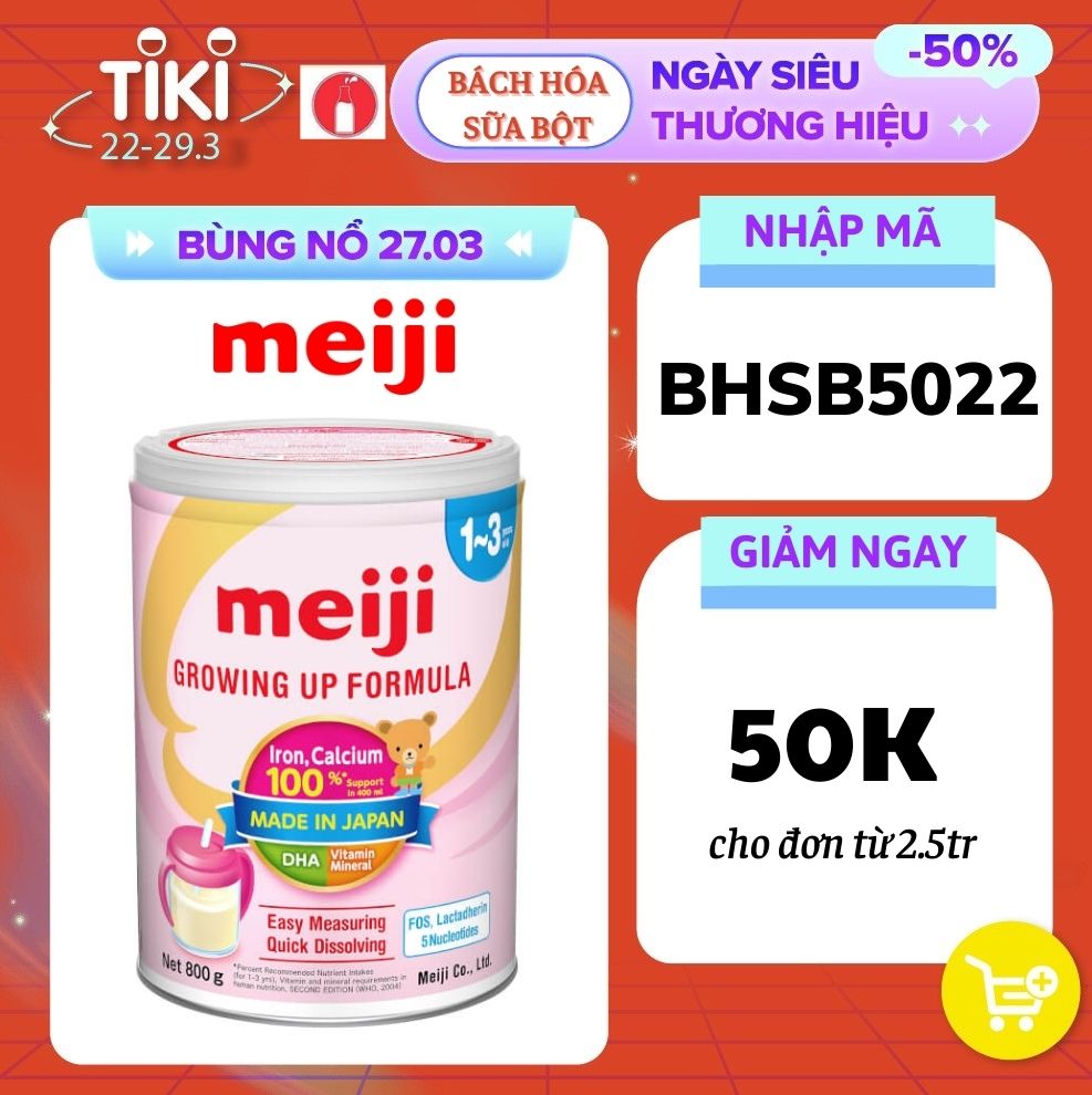 Sữa Bột Meiji 1-3 Growing Up Formula (800g)