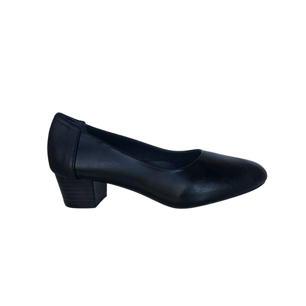 Giày nữ da thật gót 5 phân phong cách hàn quốc 21679