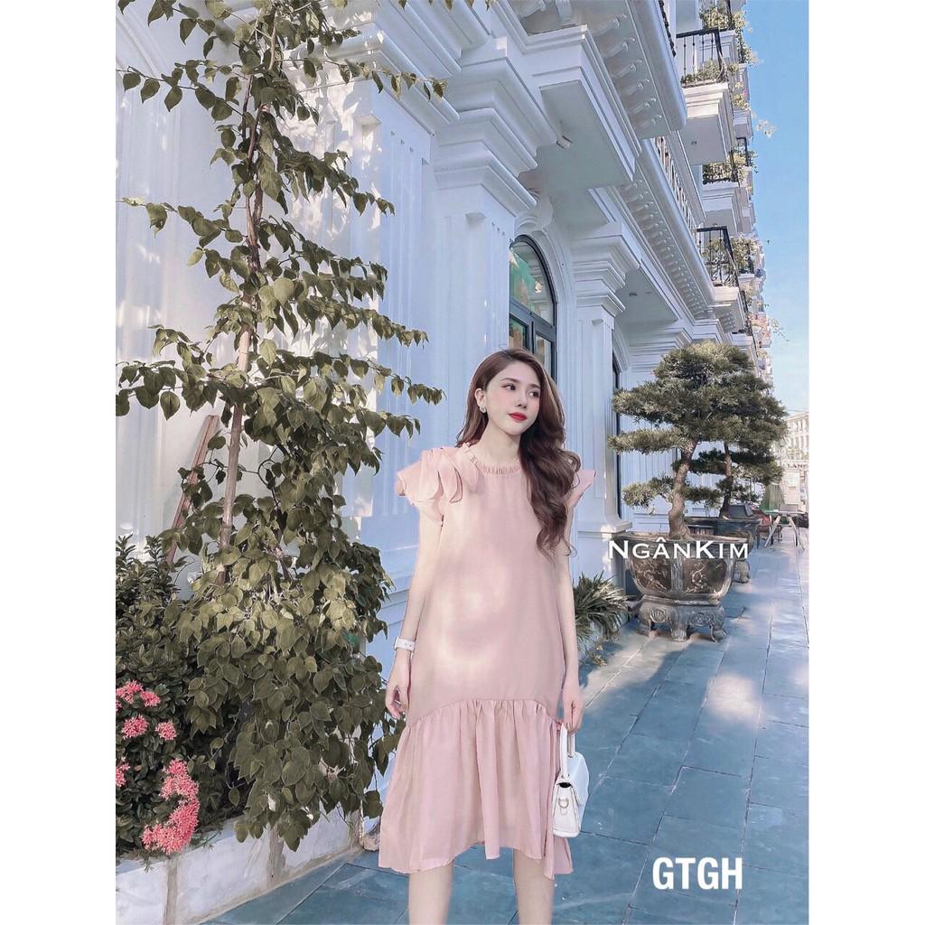 Váy bầu cao cấp chất lụa Hàn, mát mềm,mặc đi làm, đi tiệc, đi chơi đều đượcfree size từ 43~68kg