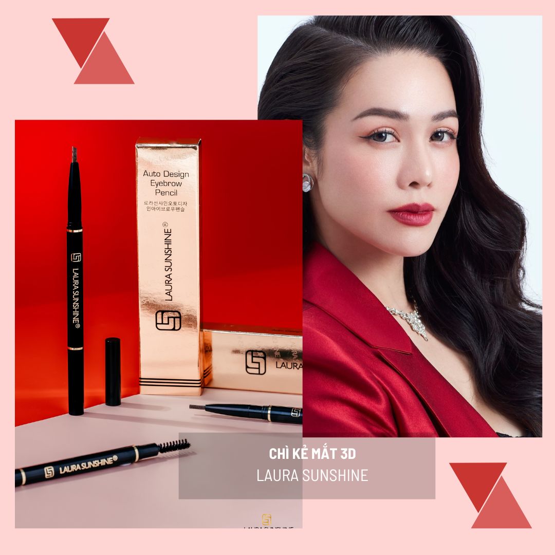 Chì kẻ mày siêu mảnh - Auto Design Eyebrow Pencil - Nhật Kim Anh - Laura Sunshine