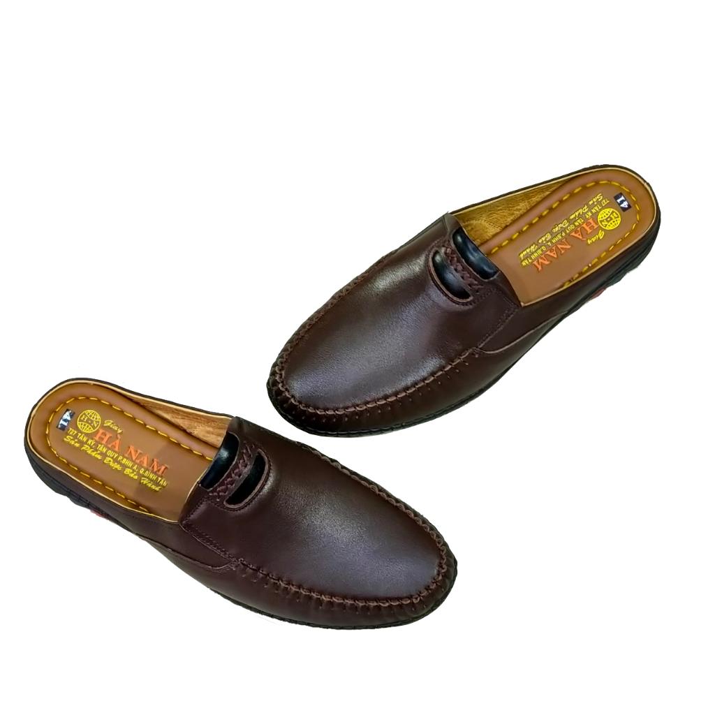 Dép Bít Mũi Nam HÀ NAM Da Bò Thật Cao Cấp GSB20140