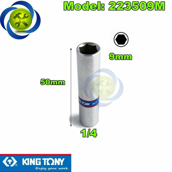 Tuýp 9mm 1/4 có 6 cạnh Kingtony 223509M dài 50mm