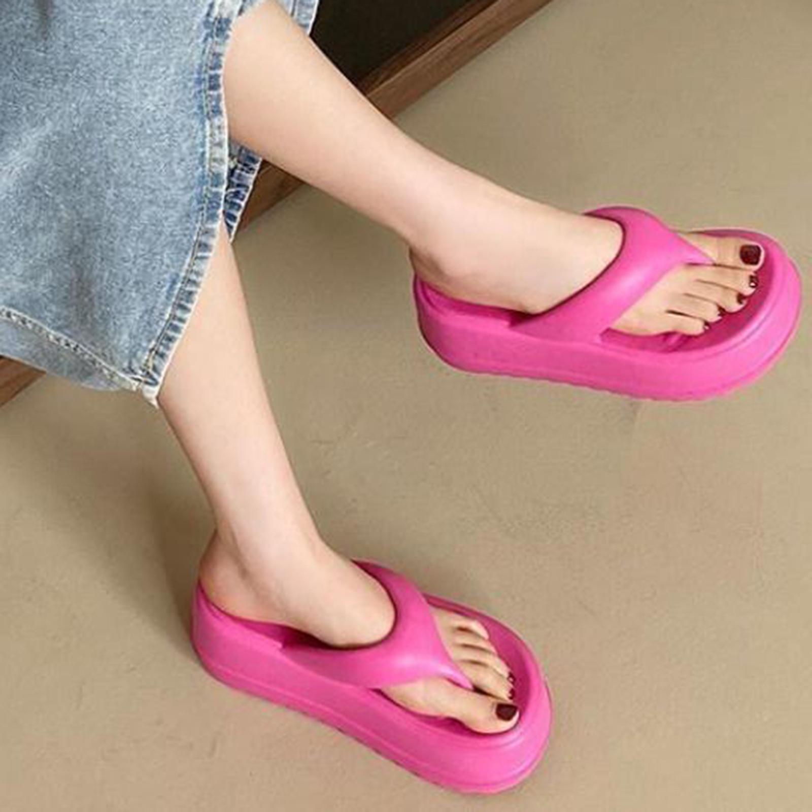 Women Slippers Summer, Flip Flops, Support Comfort, Eva, Height 7cm Fashion Accessories Slide Sandals Women Platform Sandals for Home