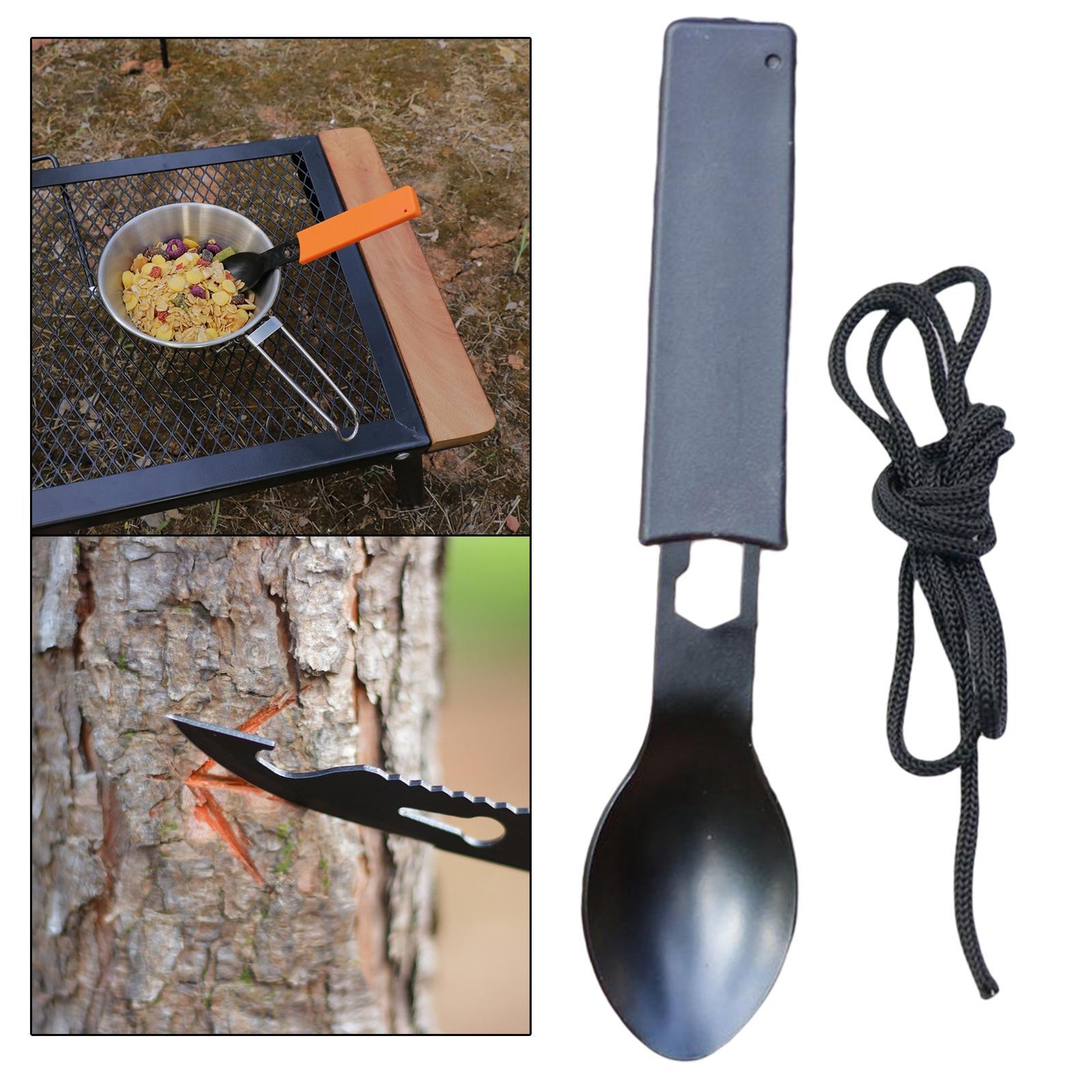 8 in1 Multifunction Tableware Spoon Camping Bottle Opener Fork Knife