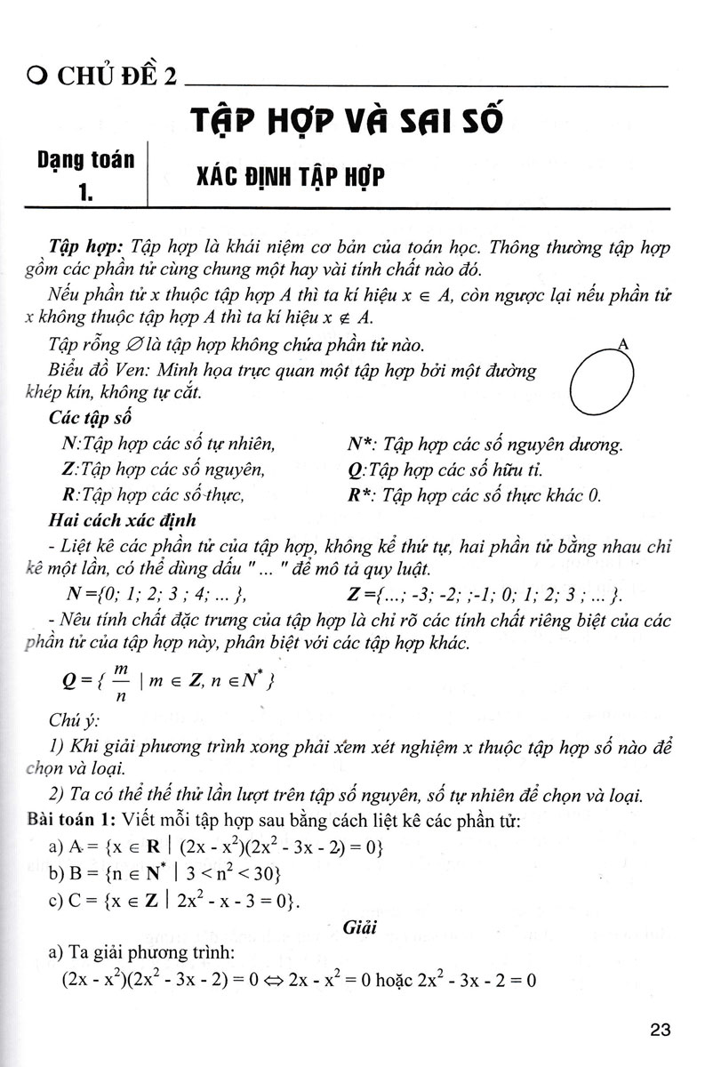 Phương Pháp Giải Các Chủ Đề Căn Bản Đại Số 10 (Biên Soạn Theo Chương Trình GDPT Mới)  - HA