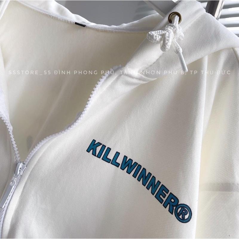 Áo khoác hoodie zip KILL có nón vải nỉ cotton lót bông nhiều màu form rộng unisex nam nữ - SSSTore