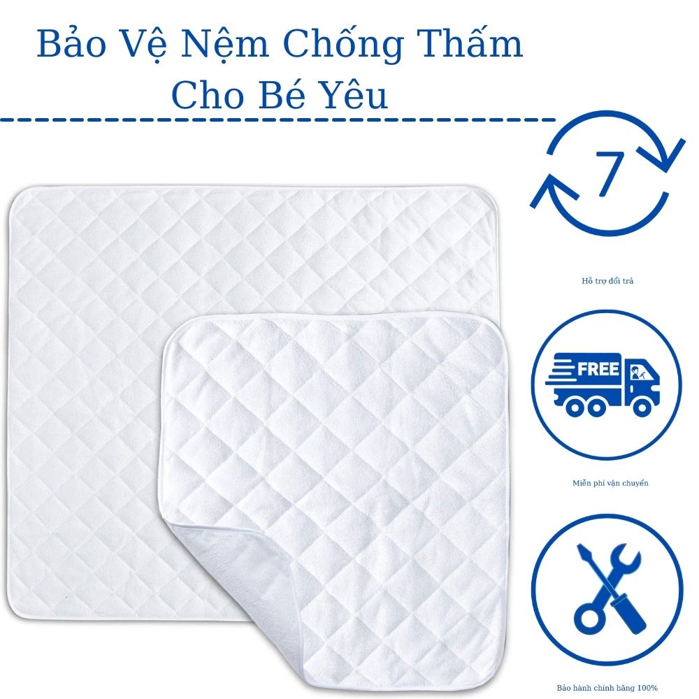 Chống Thấm Cho Bé - Tấm Lót Bảo Vệ Nệm Chống Thấm TUYỆT ĐỐI CHO GIƯỜNG NGỦ