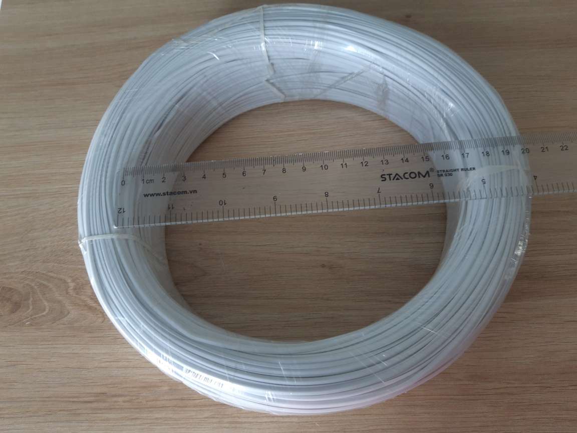Dây Buộc Bọc Nhựa Trắng chiều dài  300M  Buộc khay hàng, kiện hàng, buộc dây điện, bưu kiện, buộc lan, buộc hoa lan..