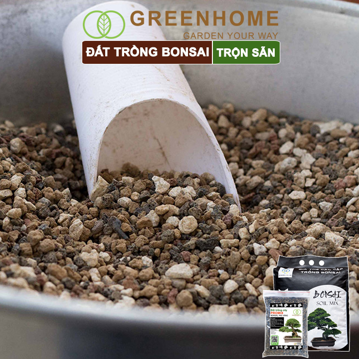 Đất trồng cây bonsai, mai vàng trộn sẵn, giữ ẩm tốt, thoáng khí, nhiều dinh dưỡng| Greenhome