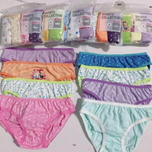 Set 4 Quần Lót Cotton Trẻ Em Túi Zip