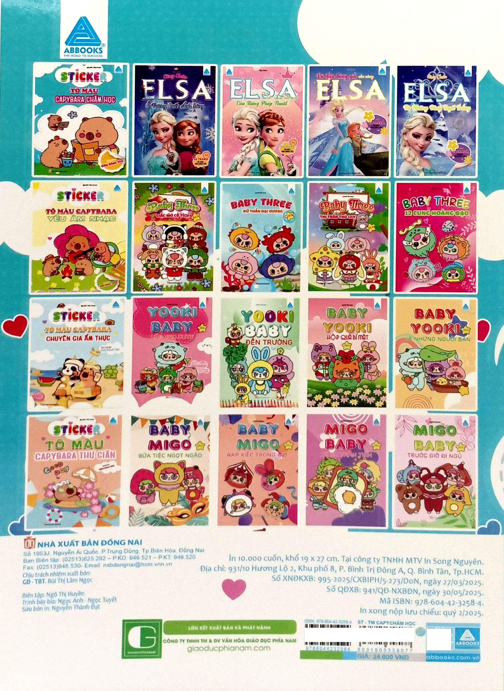 Sách - Sticker Tô Màu - Capybara Chăm Học