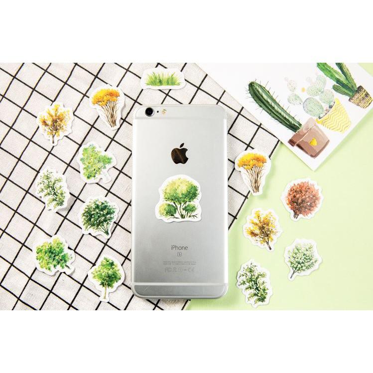 Bộ 46 Sticker Hàn Quốc hình Đồng Cỏ dán trang trí E21