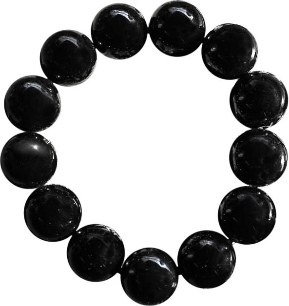 Vòng Đá Obsidian  Hạt 16mm Ngọc Quý Gemstones U20