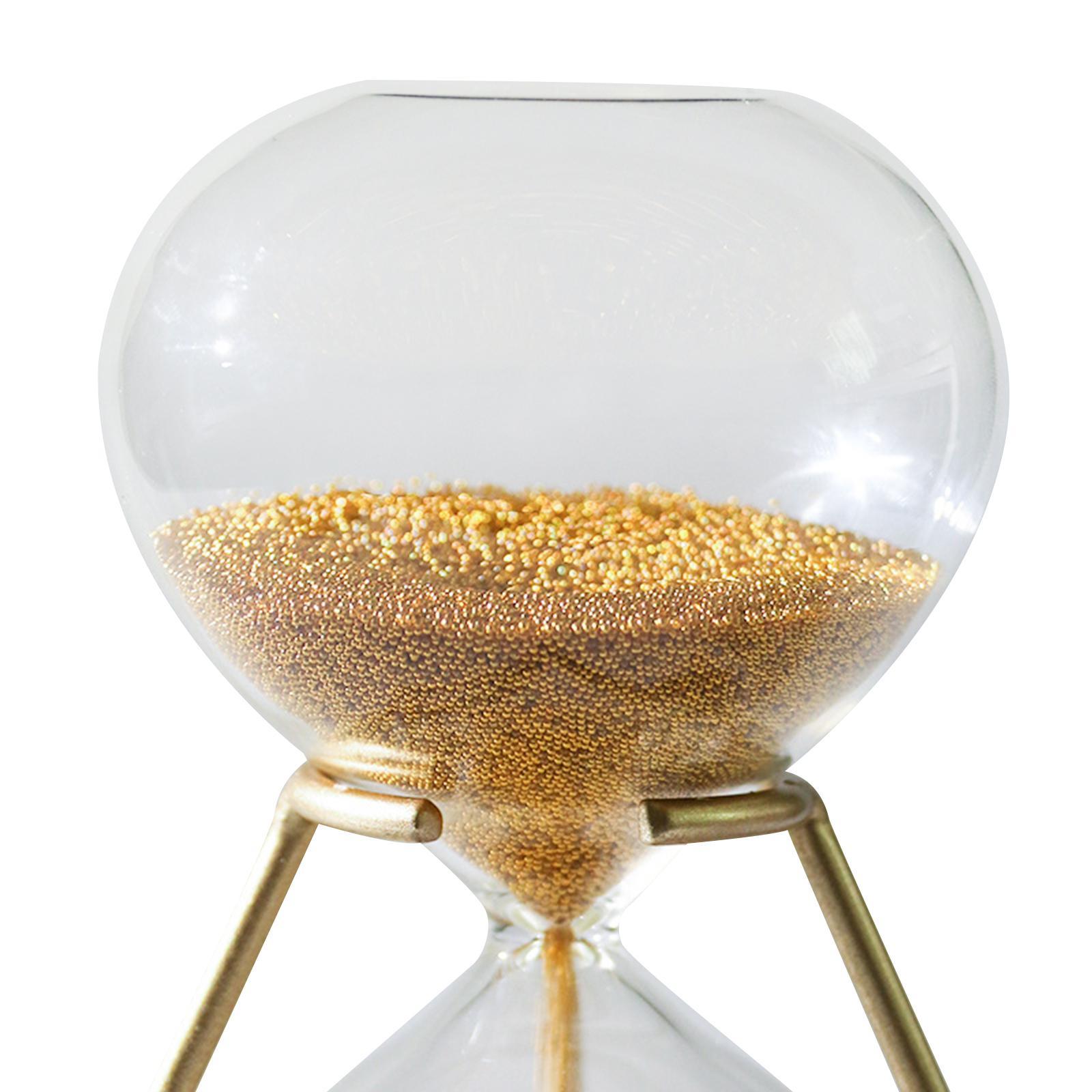 Nordic Golden Hourglass Ornament with rack Decorative Glass for Decor