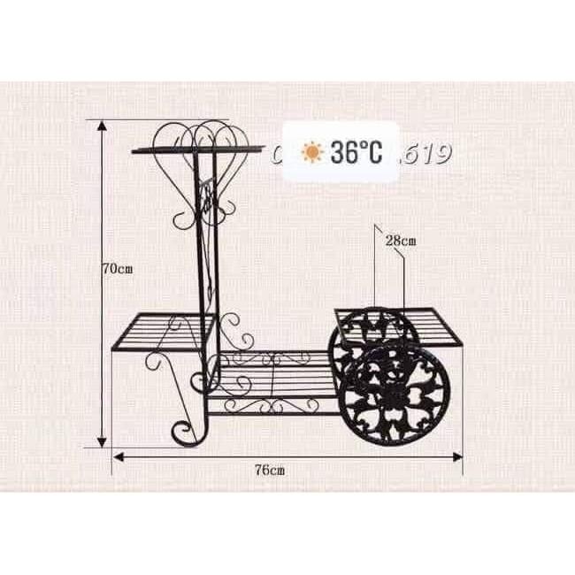 FREESHIIP Kệ sắt chậu hoa 4 tầng có bánh xe