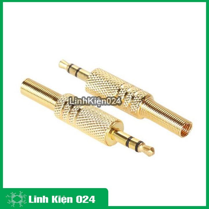 Bộ 2 jack audio 3.5mm đực màu Vàng Gold cực chất