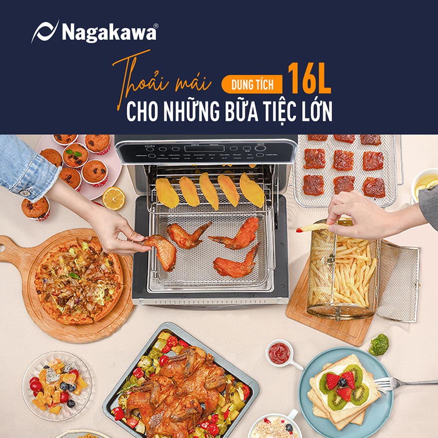 Nồi chiên không dầu Nagakawa NAG3308 - Hàng chính hãng