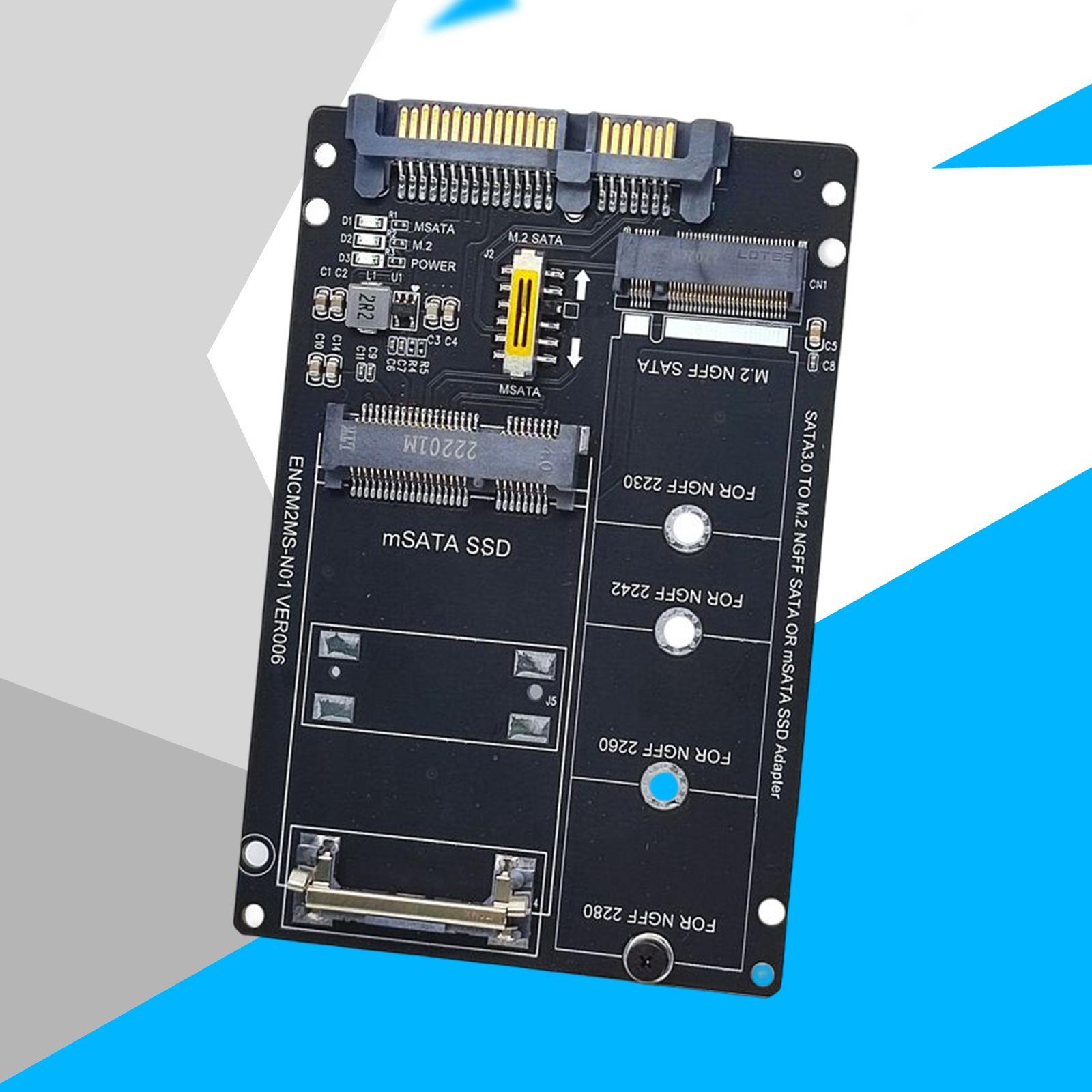 SATA22Pin Male to mSATA/M.2 Card Direct Replaces Spare Parts