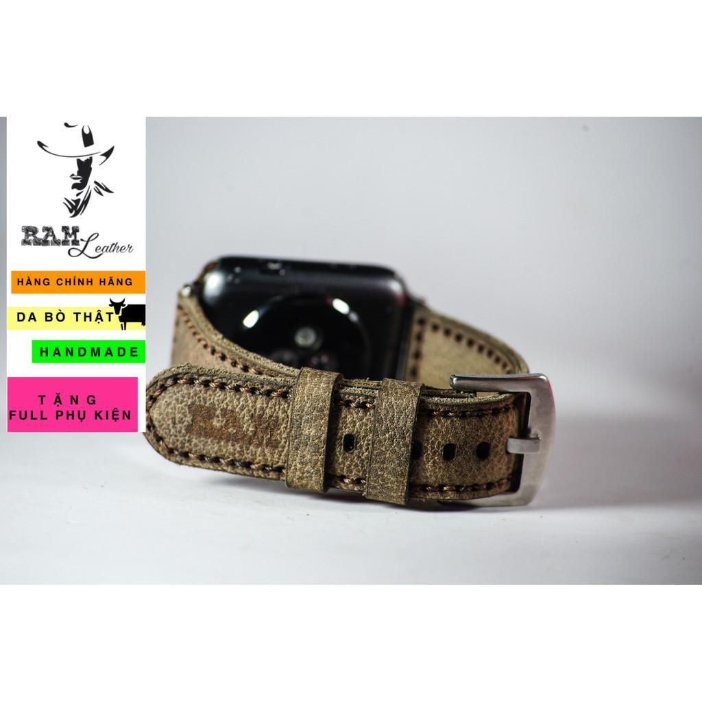 Dây đồng hồ RAM Leather da sáp ngựa vân hạt handmade – RAM classic 1959 -