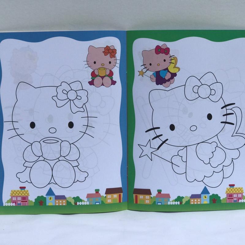 combo 4 tập /vở bé tô màu helo kitty