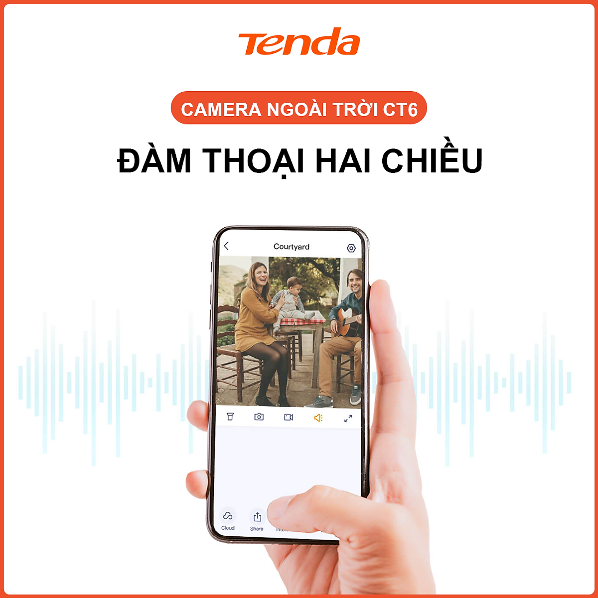 Camera Wifi Ngoài Trời Tenda CT6 Độ Phân Giải 2K - Hàng Chính Hãng