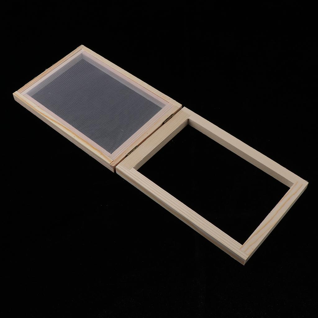 2 Bộ Cổ Làm Giấy Phương Pháp Bằng Gỗ Làm Giấy Thủ Công Papermaking Khuôn Mẫu Khung Màn Hình 6 Inch Cho Tự Làm