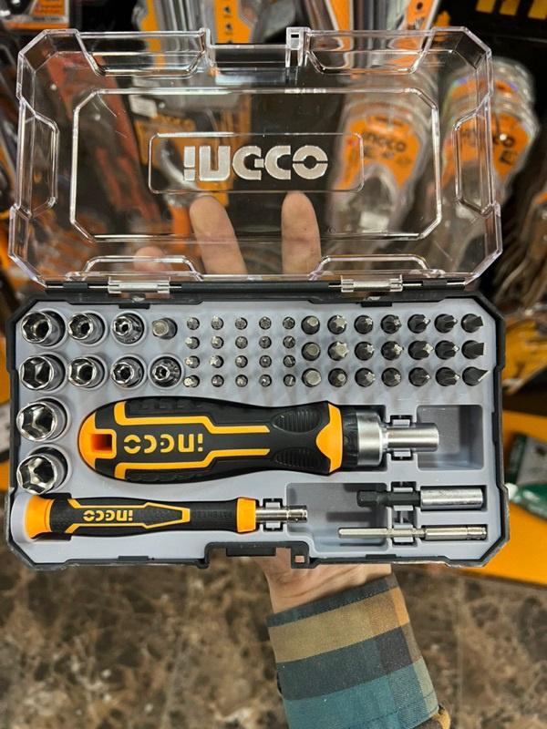 BỘ TUỐC NƠ VÍT ĐA NĂNG 55 CHI TIẾT INGCO HKSDB0558 - HÀNG CHÍNH HÃNG