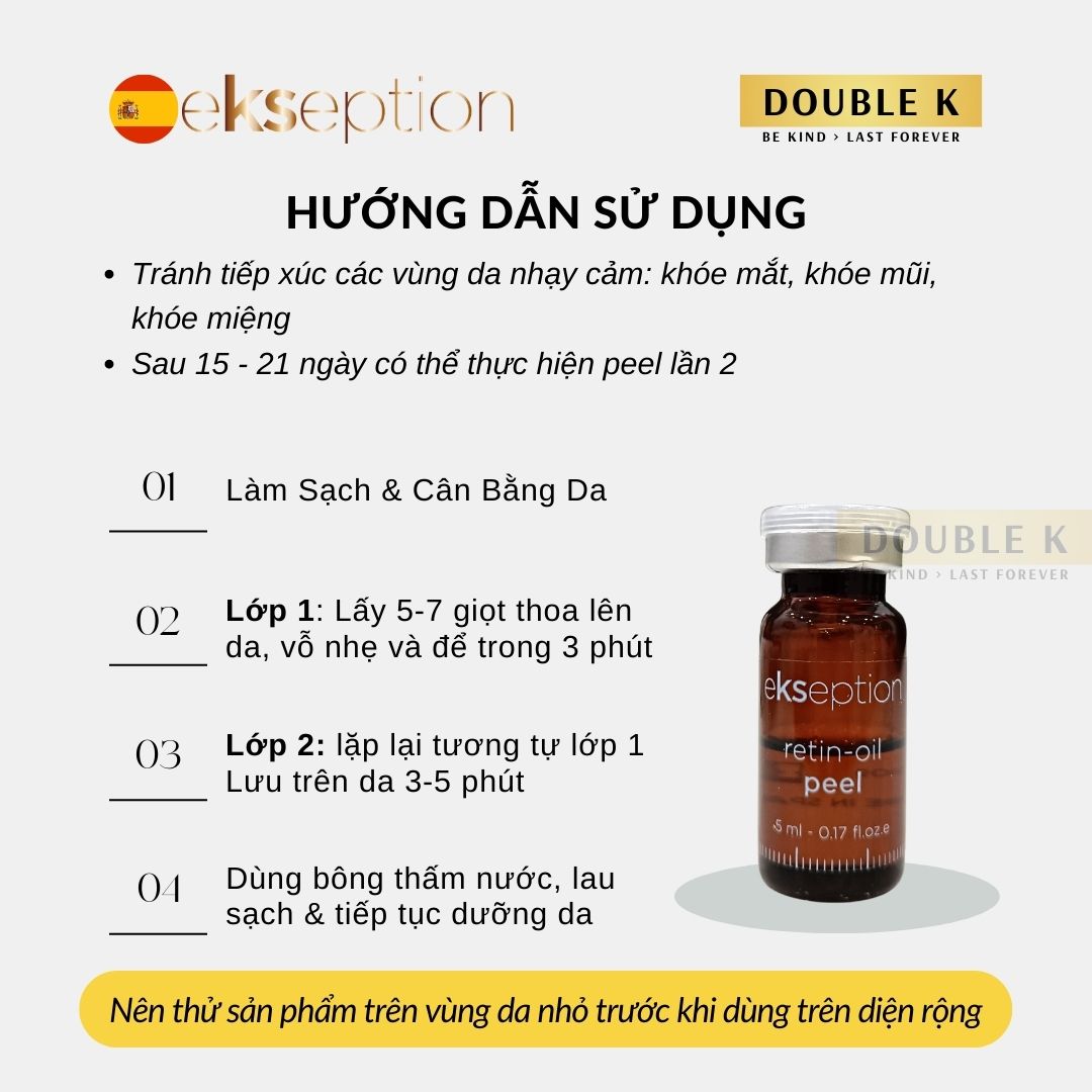 ekseption Retin-Oil Peel - Chống Lão Hóa, Mờ Nếp Nhăn, Da Sáng Đều Màu - Double K