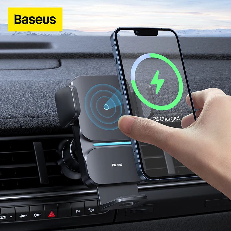 Sạc không dây Baseus Wisdom Auto Alignment Car Mount Wireless Charger- hàng chính hãng