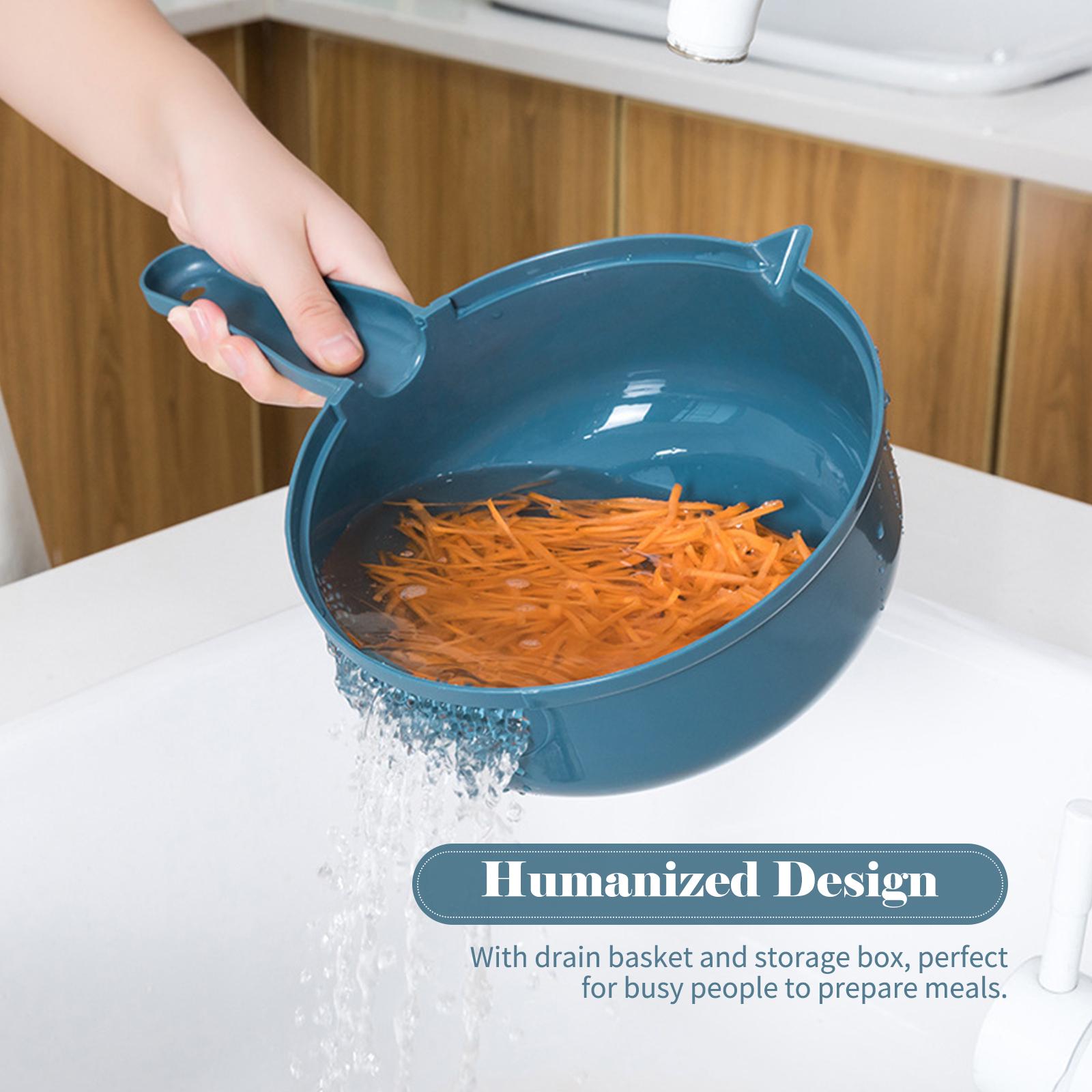 Dụng cụ bào có lưới lọc gồm 12 món để cắt rau củ quả tiện dụng