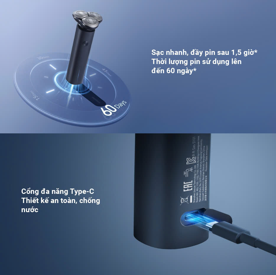 Máy Cạo Râu Xiaomi Electric Shaver S101 - Hàng Chính Hãng