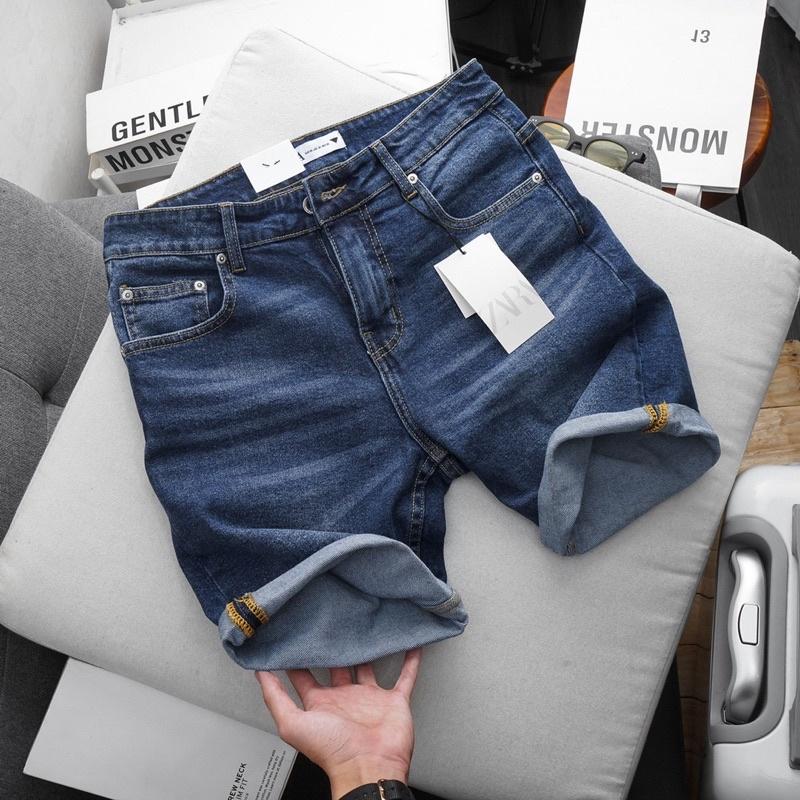 Quần short jean nam co giãn cao cấp Quần lửng Chất Bò cao cấp