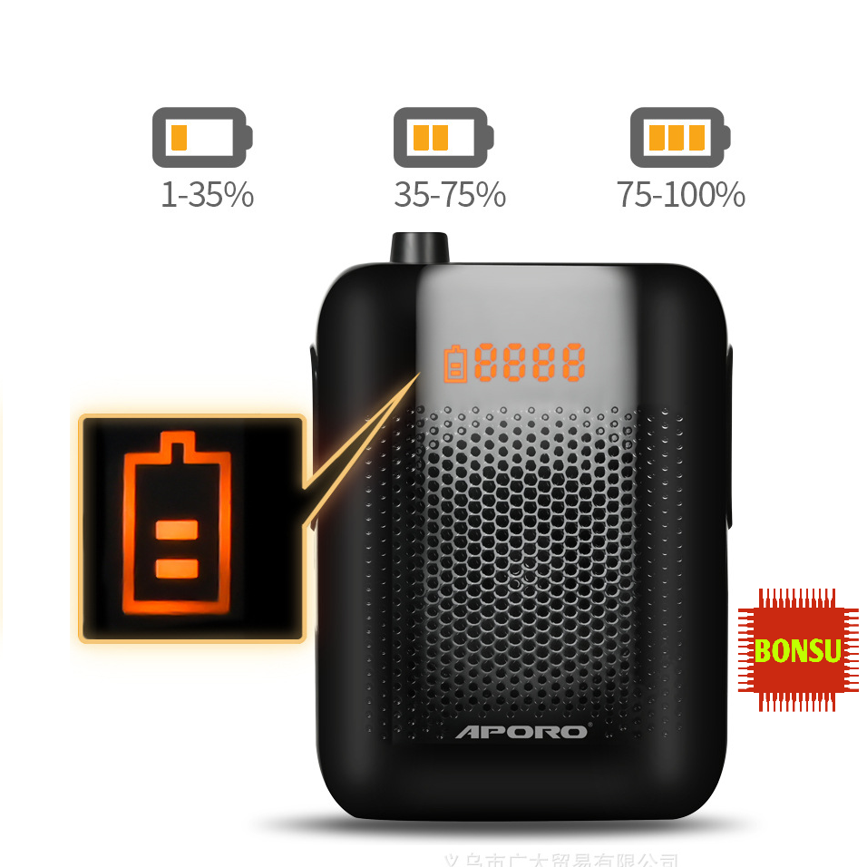 Loa máy trợ giảng Aporo T30 UHF, công suất 20W không dây cao cấp - Hàng chính hãng