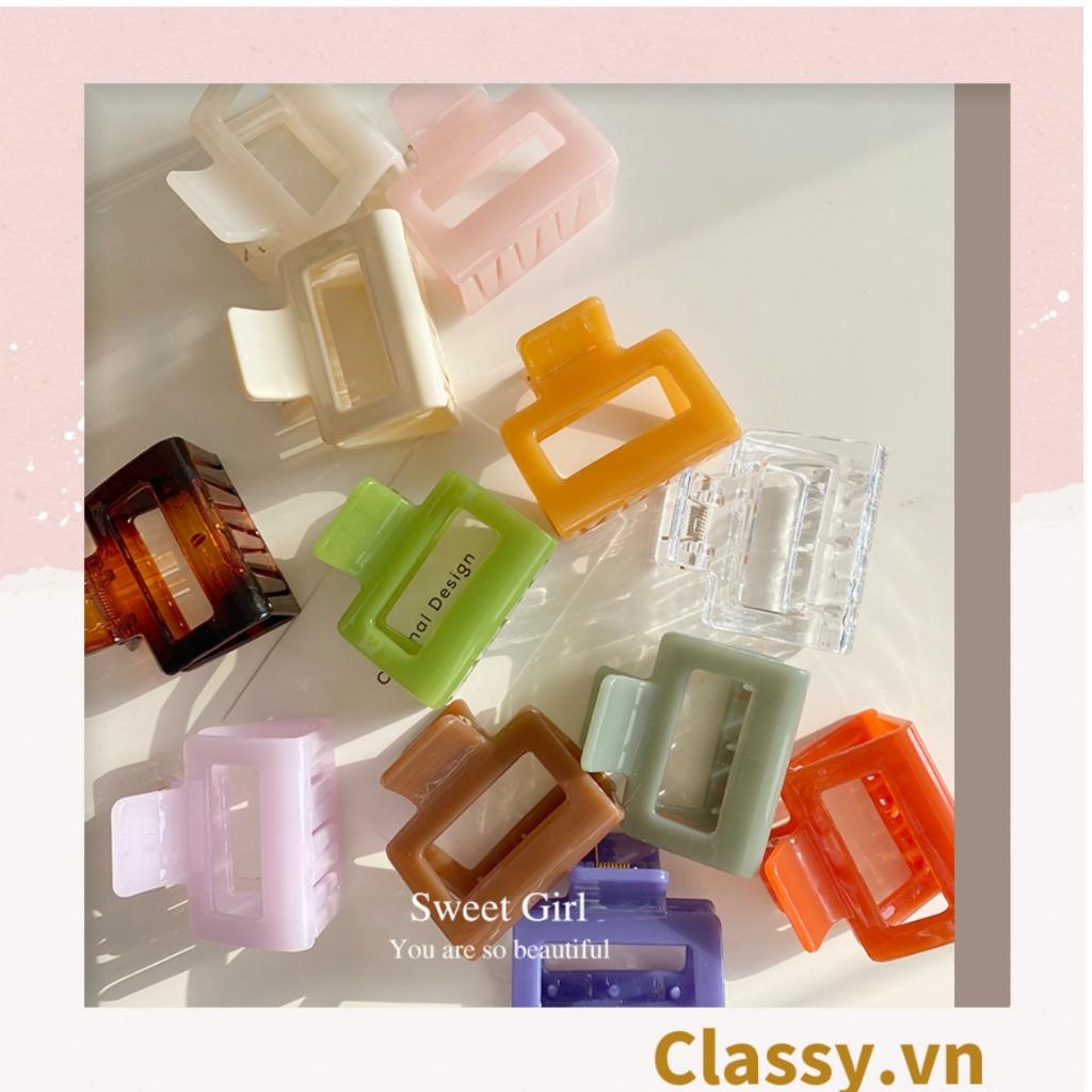 Kẹp tóc càng cua Classy Hàn Quốc trong suốt nhiều màu phong cách trẻ trung hiện đại PK1003