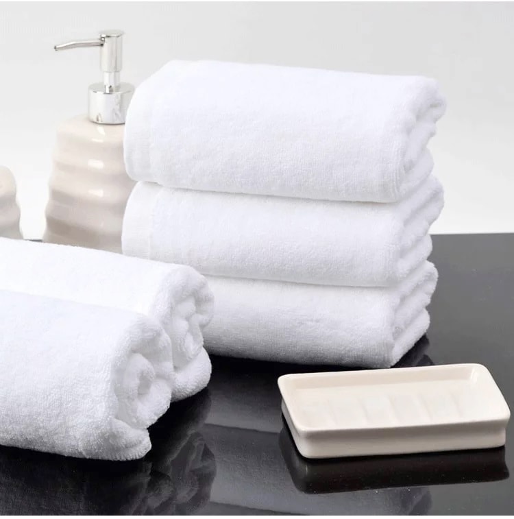 Combo 3 Khăn tắm trắng khách sạn 50x100cm - 250GR Cao Cấp Cotton 100%