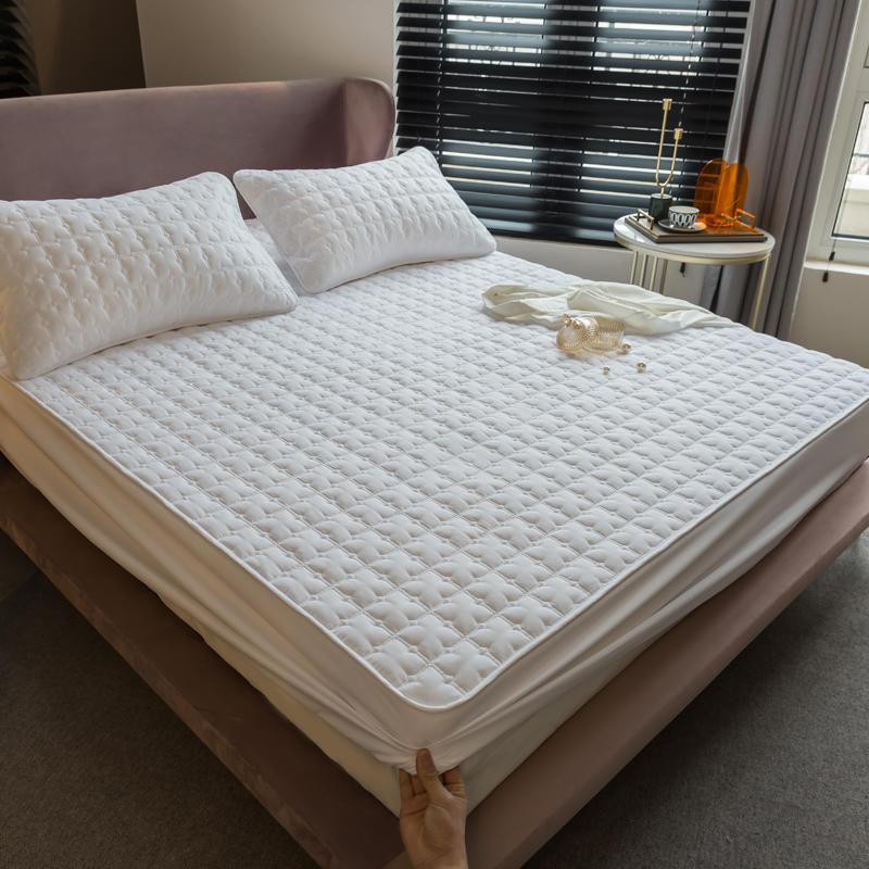 100% Cotton Vỏ Gối Có Thể Giặt Đồng Màu Nệm Cotton Dập Nổi Mền Chần Gòn Vua Tấm Bảo Vệ Nệm Chống Chi Ga Giường